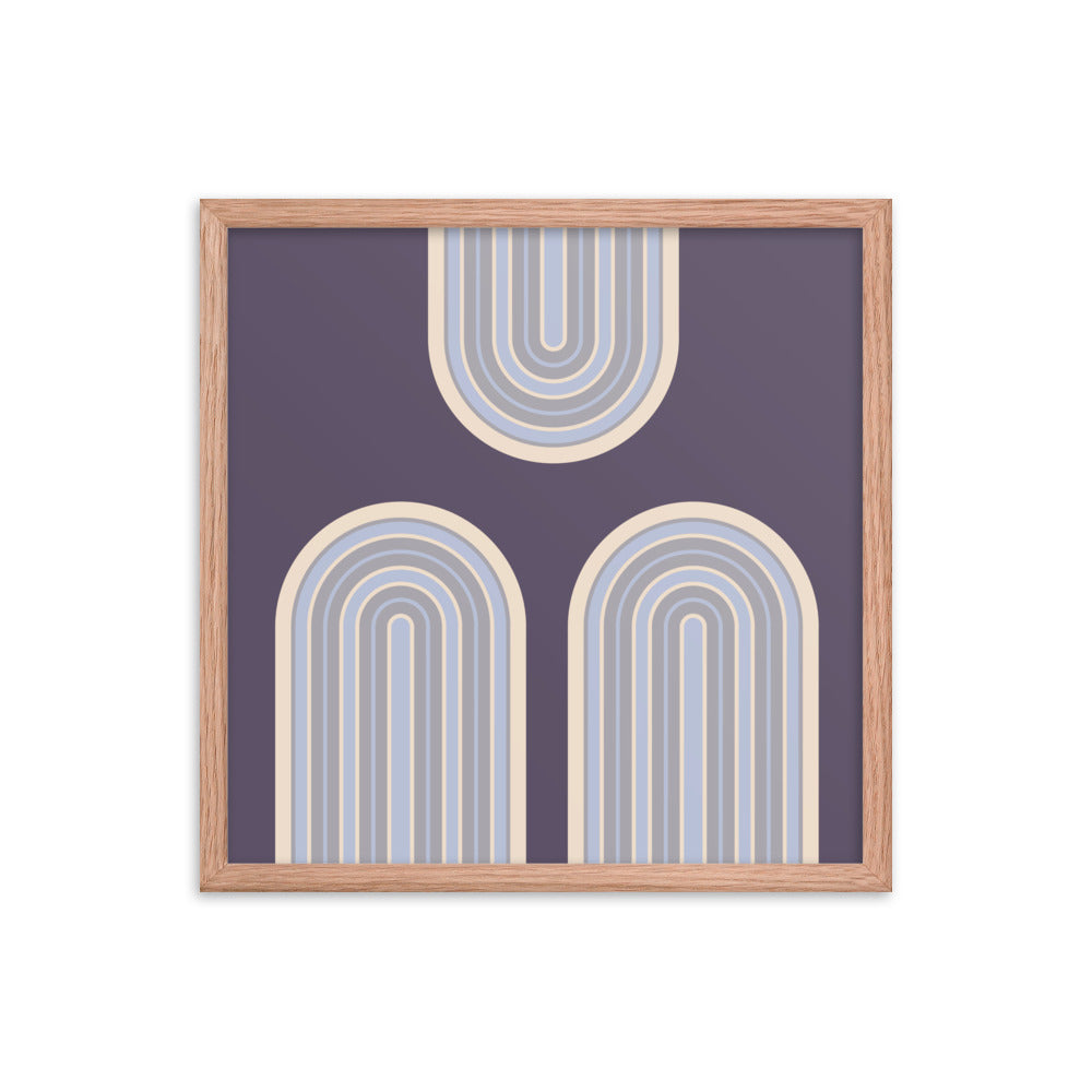 Purple arches framed poster. Purple Simplicity Collection.