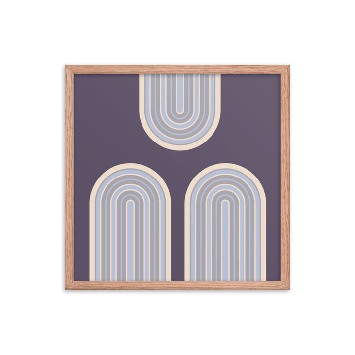 Purple arches framed poster. Purple Simplicity Collection.