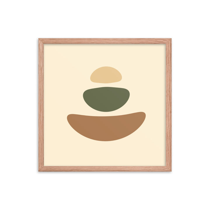Earth toned mimimalist framed poster. Earth Tones Collection.