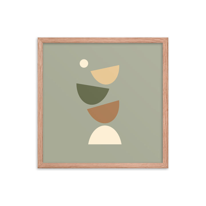 Flying apart earth toned Framed poster. Earth Tones Collection.