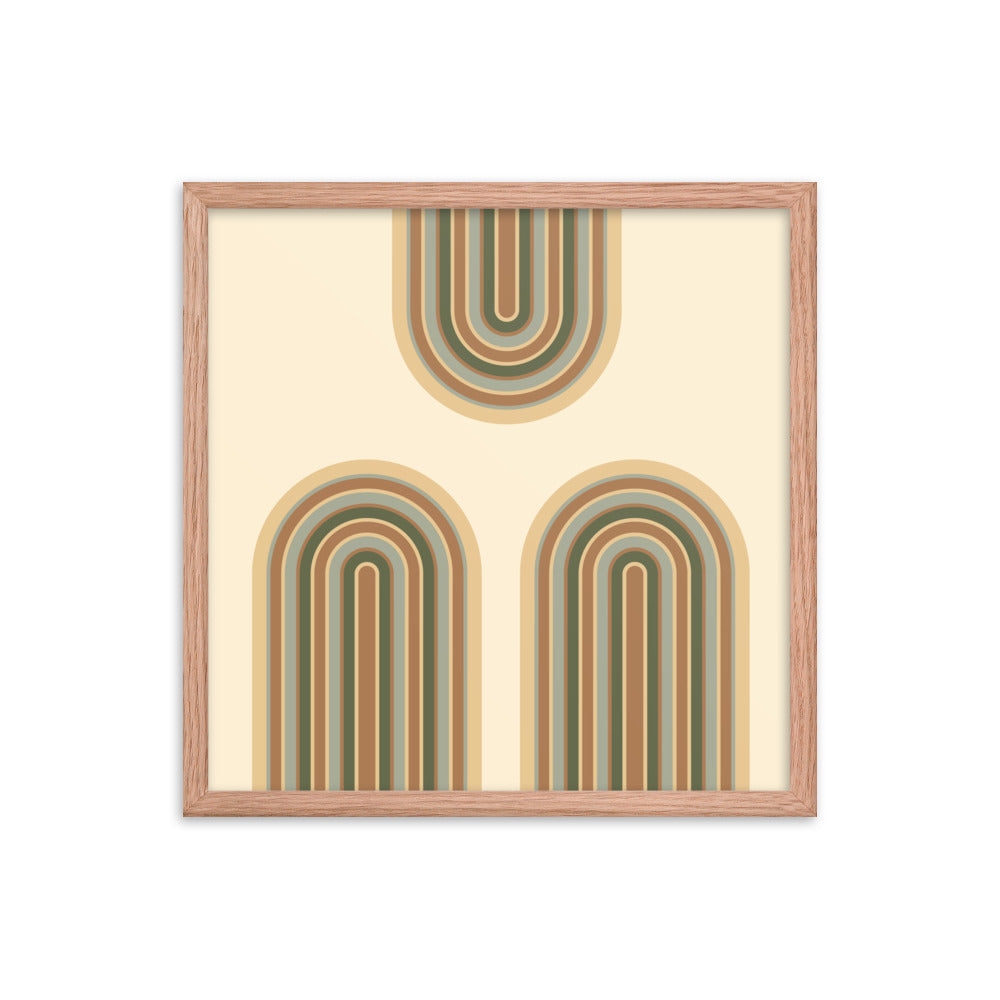 Earth toned arches framed poster. Earth Tones Collection.