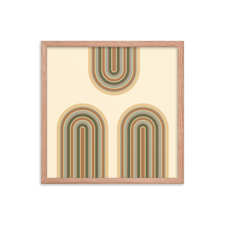 Earth toned arches framed poster. Earth Tones Collection.
