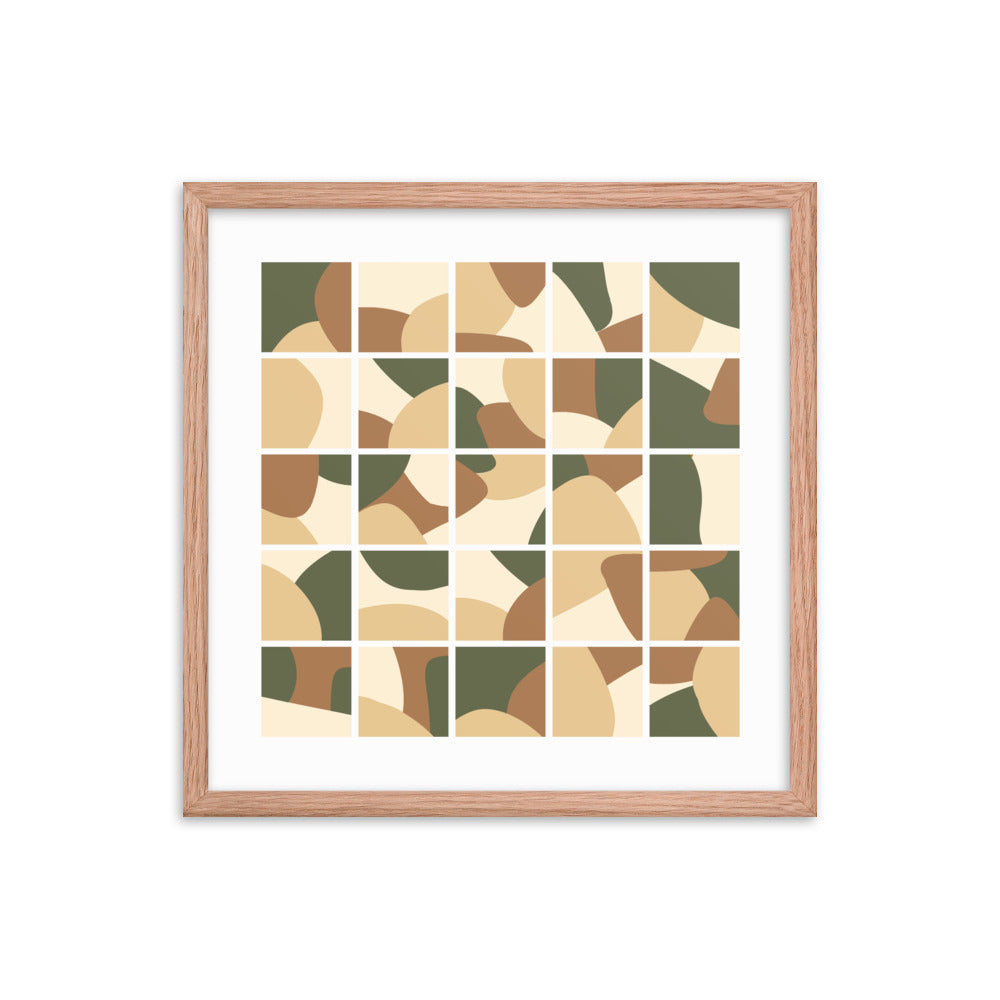 Earth Toned Collage Framed Poster. Earth Tones Collection.
