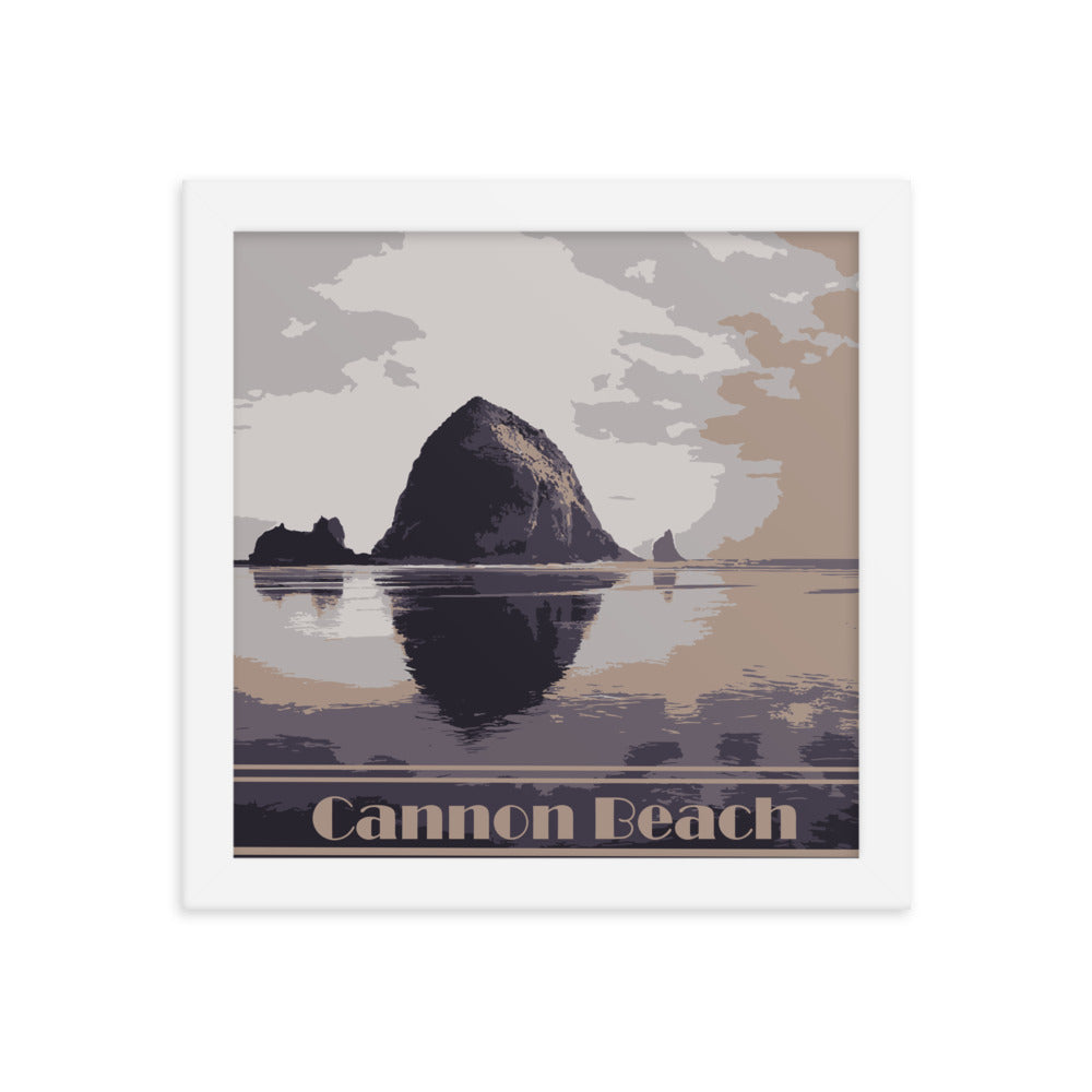 Cannon Beach Framed Travel Poster