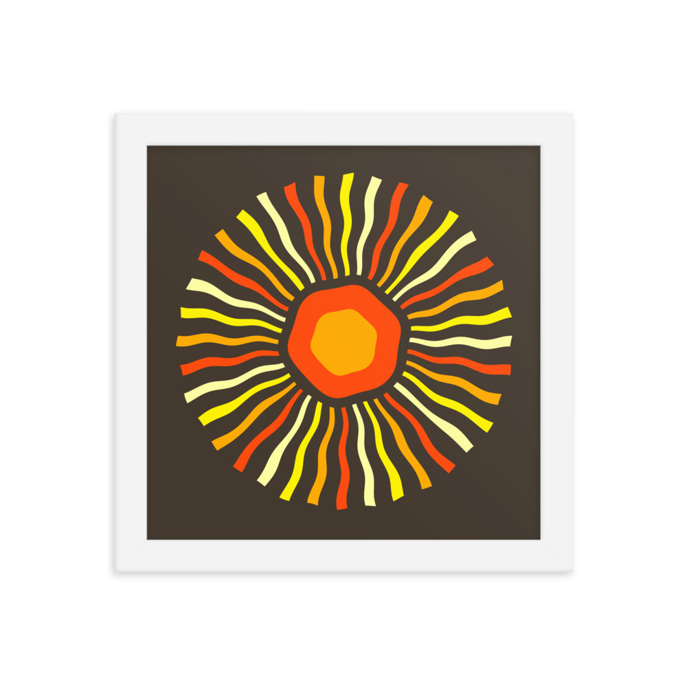 Groovy Sun Framed Poster