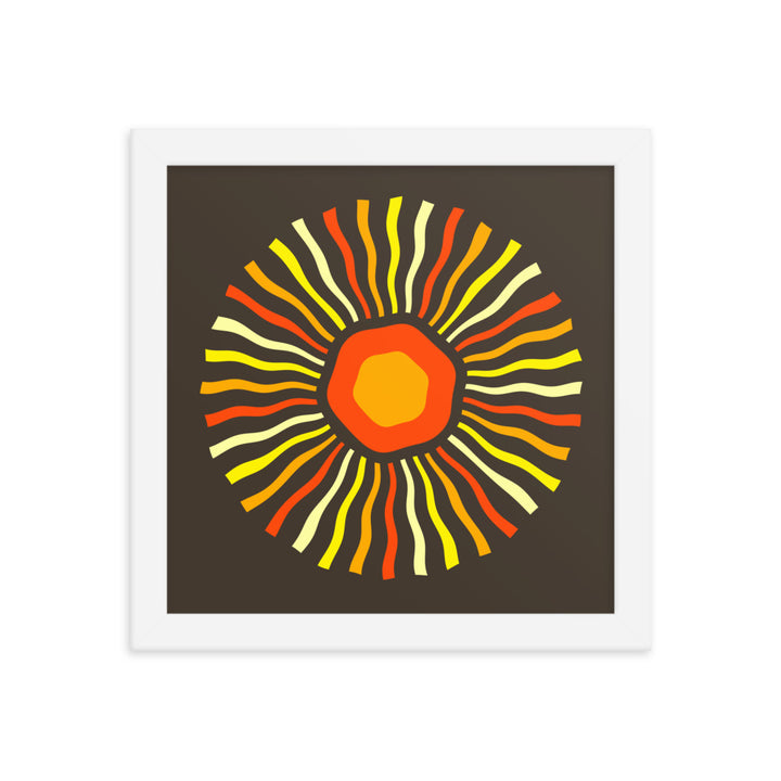 Groovy Sun Framed Poster