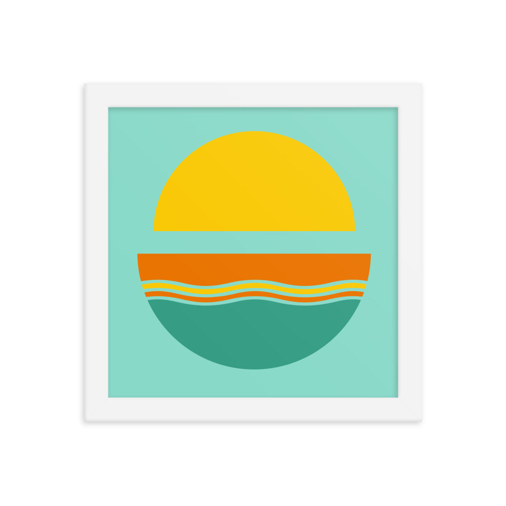 Beach Vibes framed poster. Bright Collection.