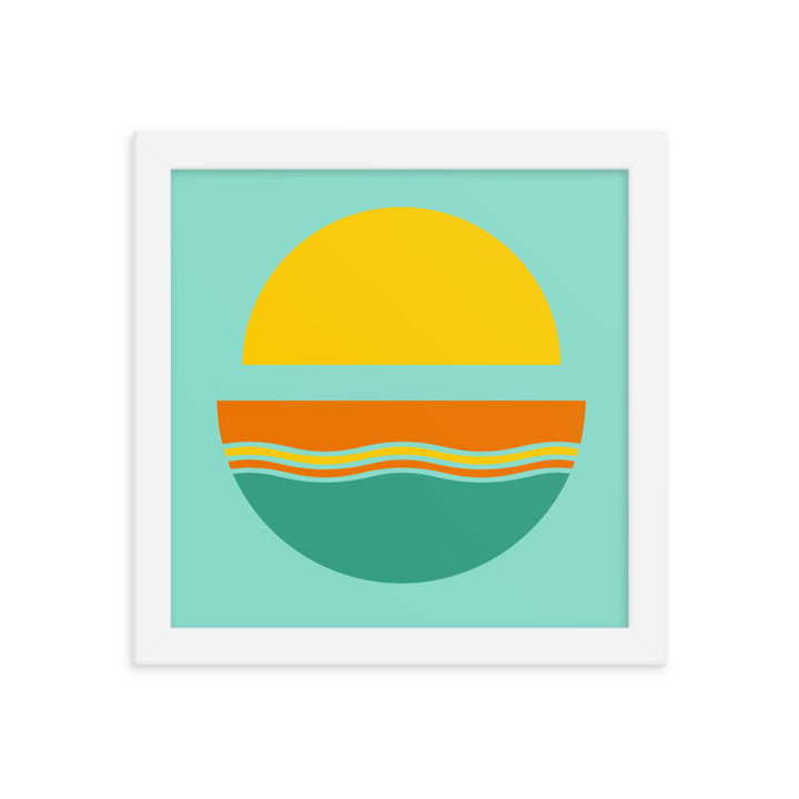 Beach Vibes framed poster. Bright Collection.
