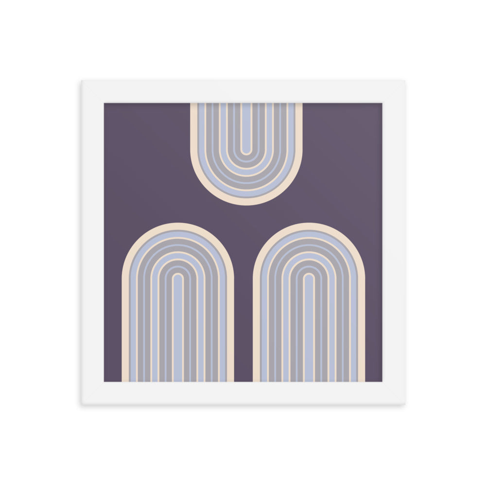 Purple arches framed poster. Purple Simplicity Collection.