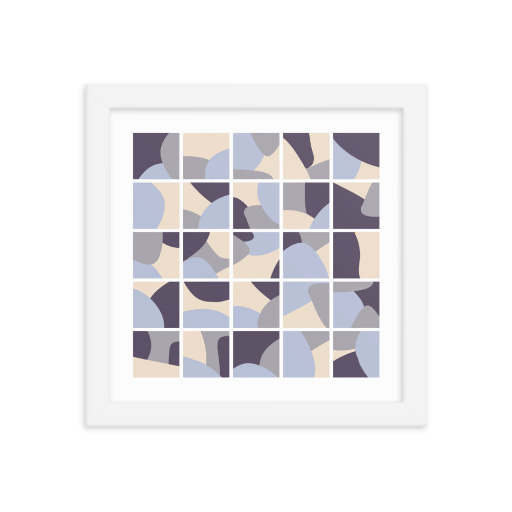 Purple Collage Framed poster. Purple Simplicity Collection.
