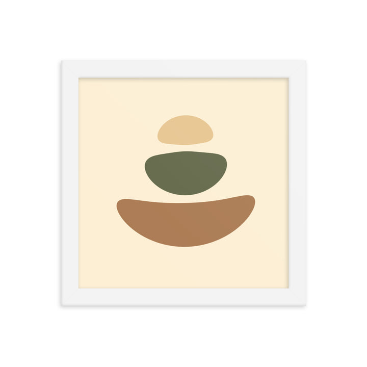 Earth toned mimimalist framed poster. Earth Tones Collection.