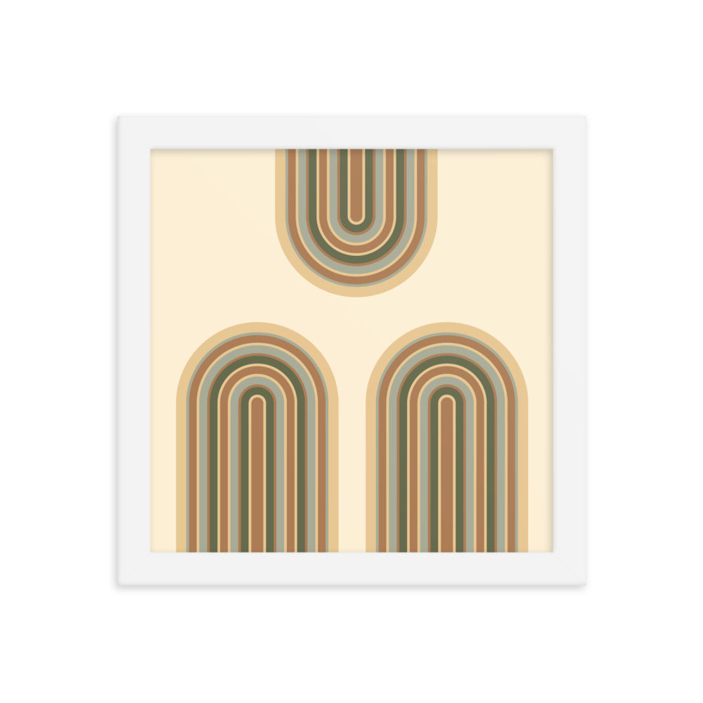 Earth toned arches framed poster. Earth Tones Collection.