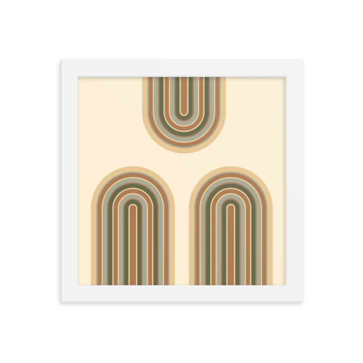 Earth toned arches framed poster. Earth Tones Collection.