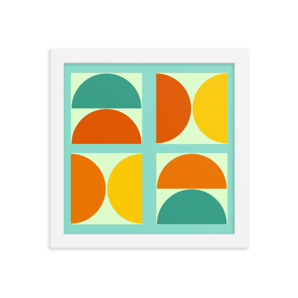 Summer time vibes framed poster. Bright Collection.