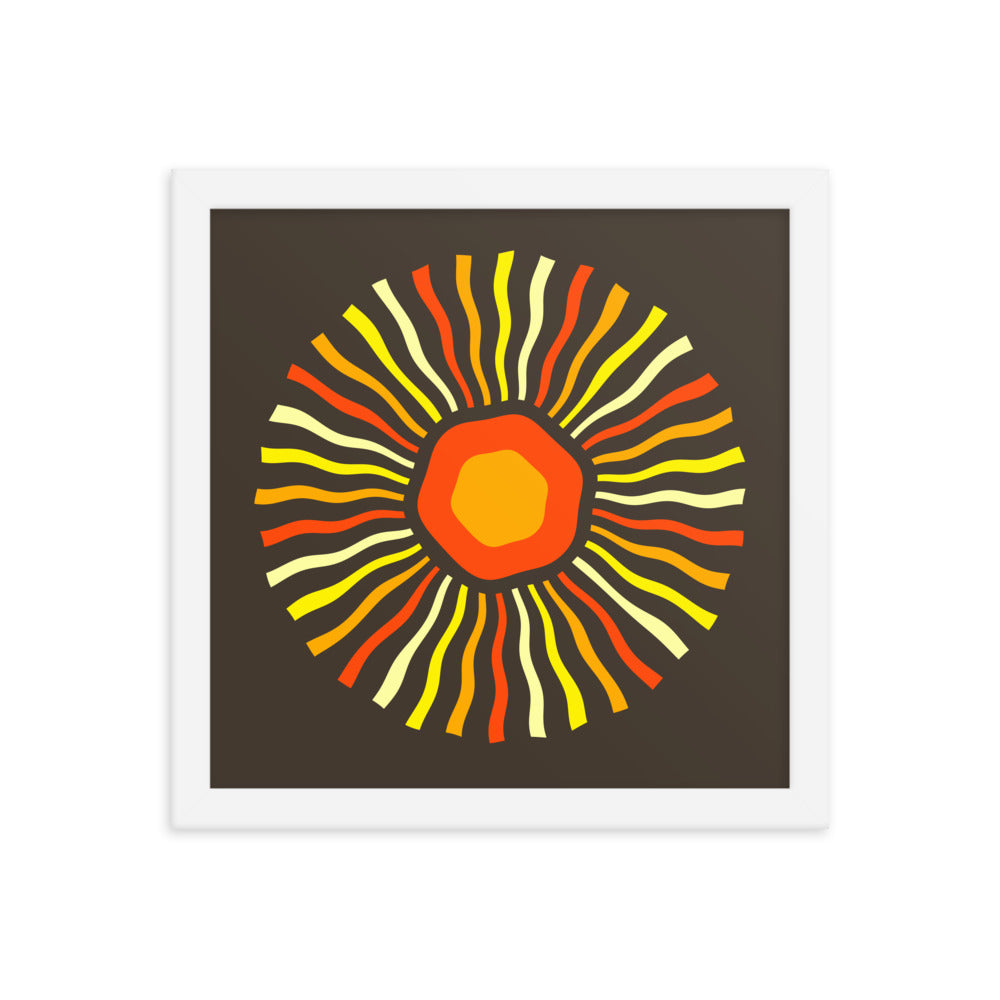Groovy Sun Framed Poster
