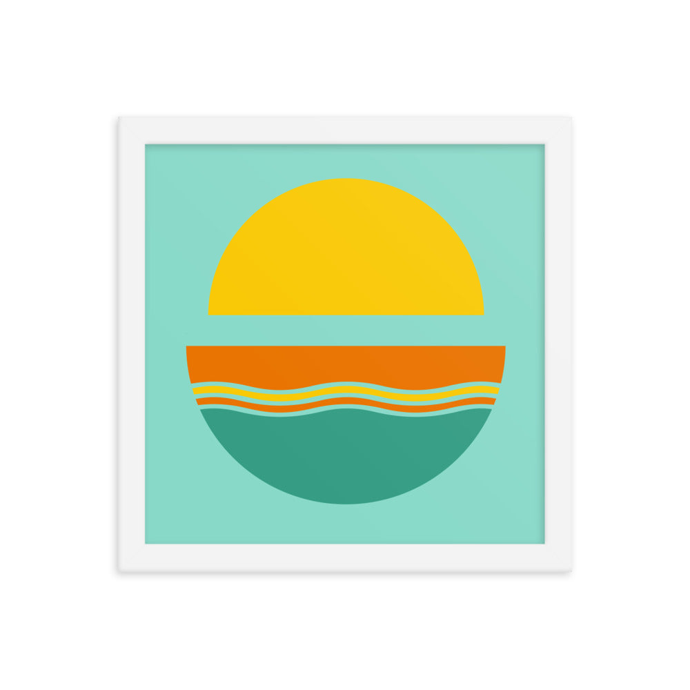 Beach Vibes framed poster. Bright Collection.