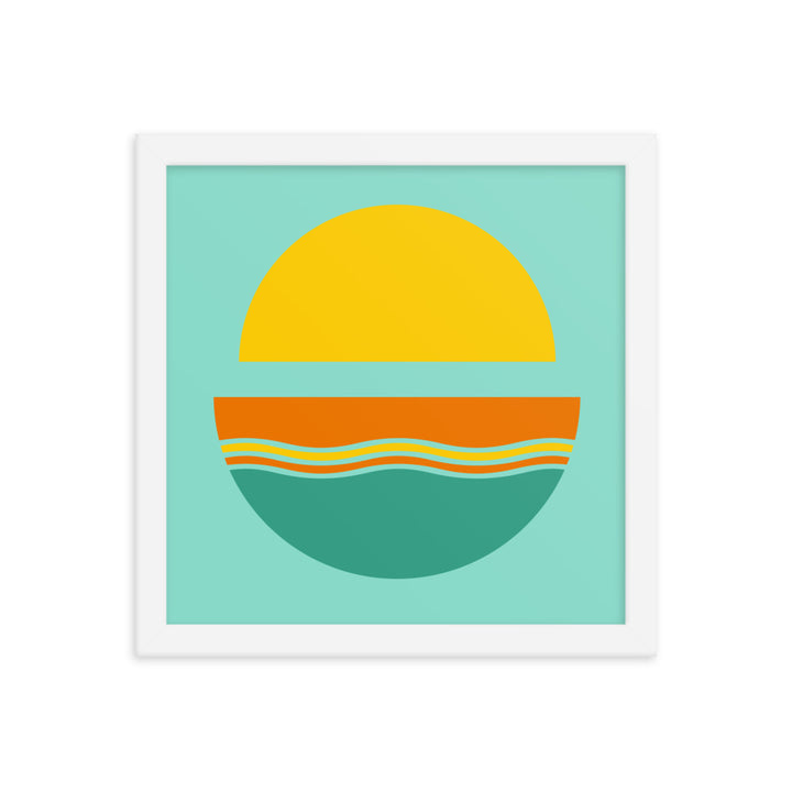 Beach Vibes framed poster. Bright Collection.