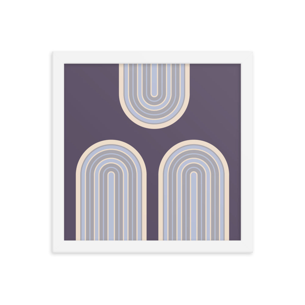 Purple arches framed poster. Purple Simplicity Collection.
