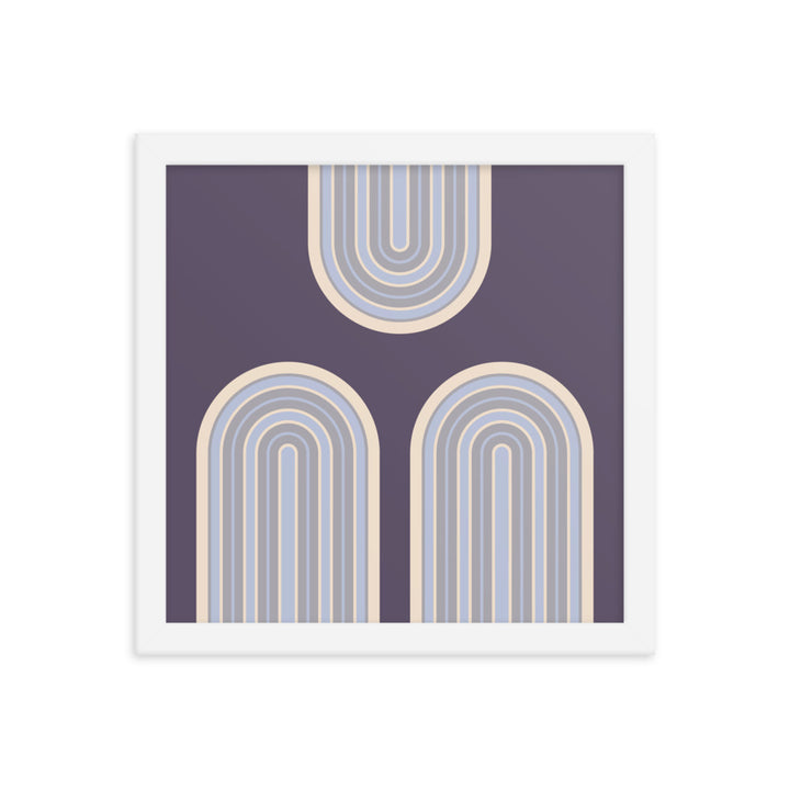 Purple arches framed poster. Purple Simplicity Collection.