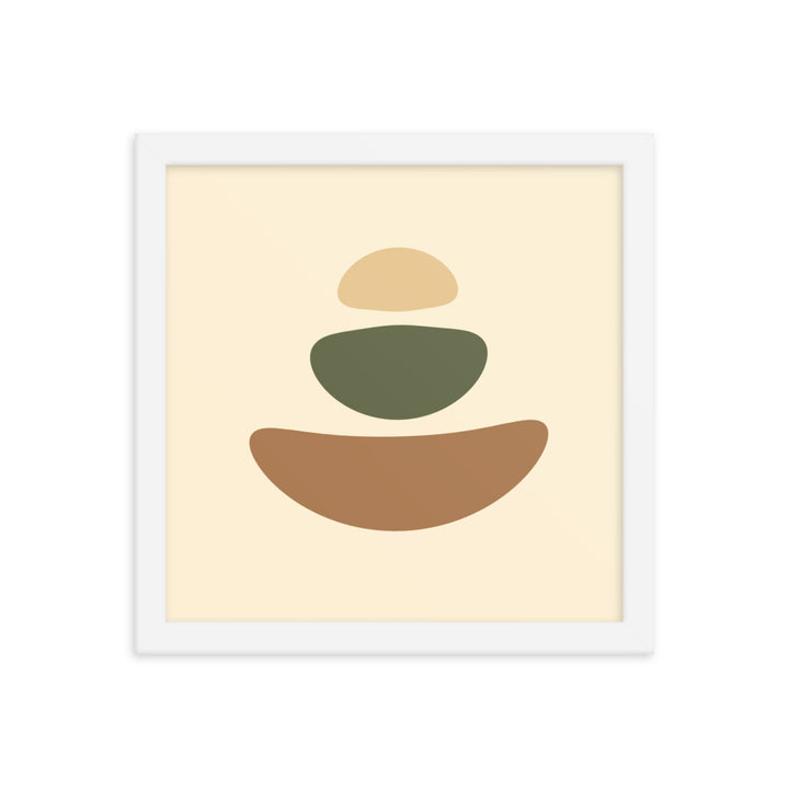 Earth toned mimimalist framed poster. Earth Tones Collection.
