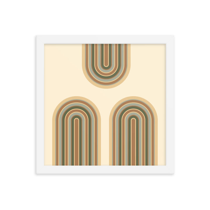 Earth toned arches framed poster. Earth Tones Collection.