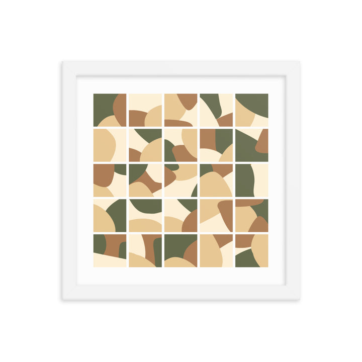 Earth Toned Collage Framed Poster. Earth Tones Collection.