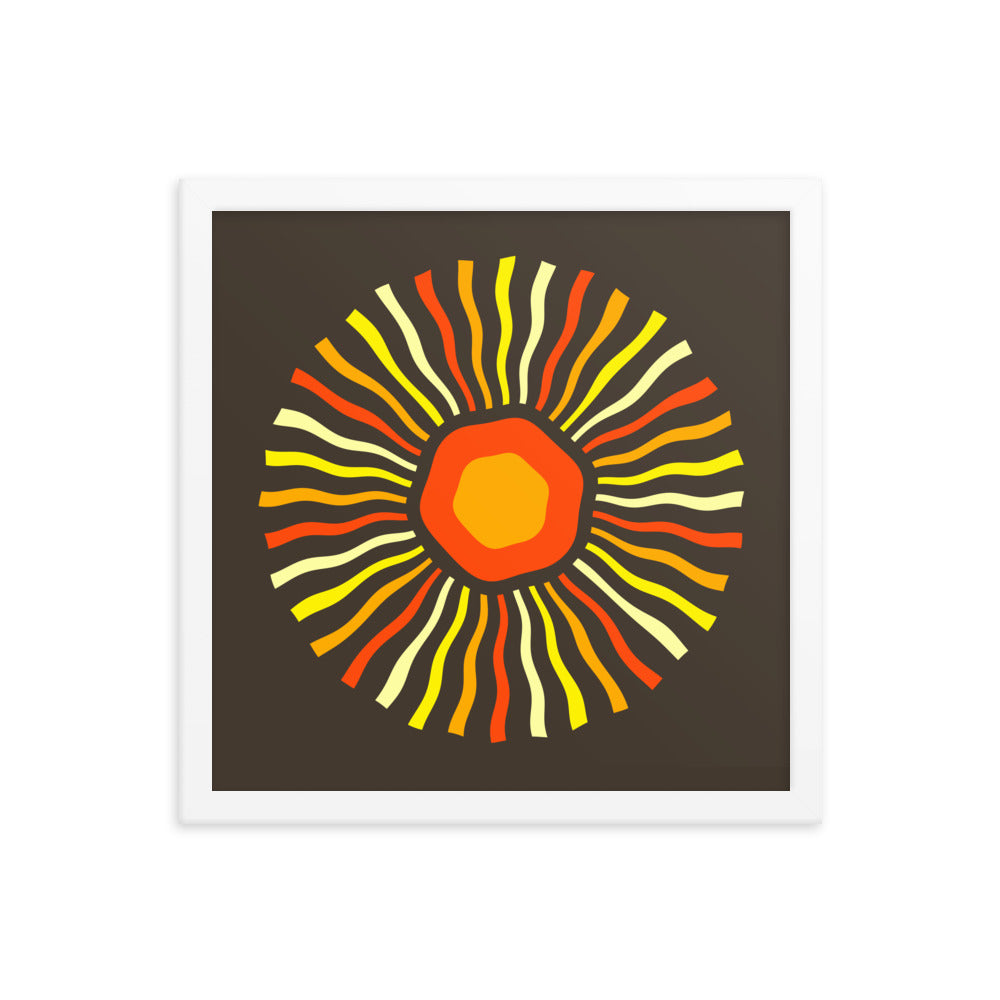 Groovy Sun Framed Poster