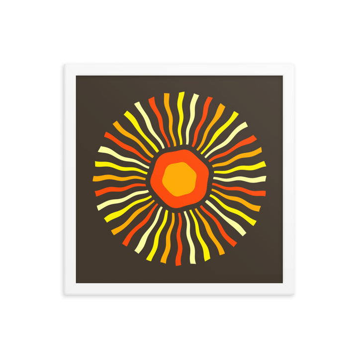 Groovy Sun Framed Poster