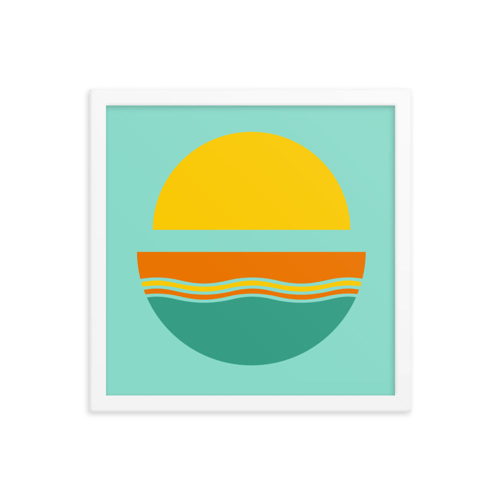 Beach Vibes framed poster. Bright Collection.
