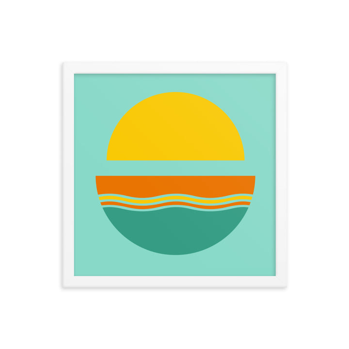 Beach Vibes framed poster. Bright Collection.