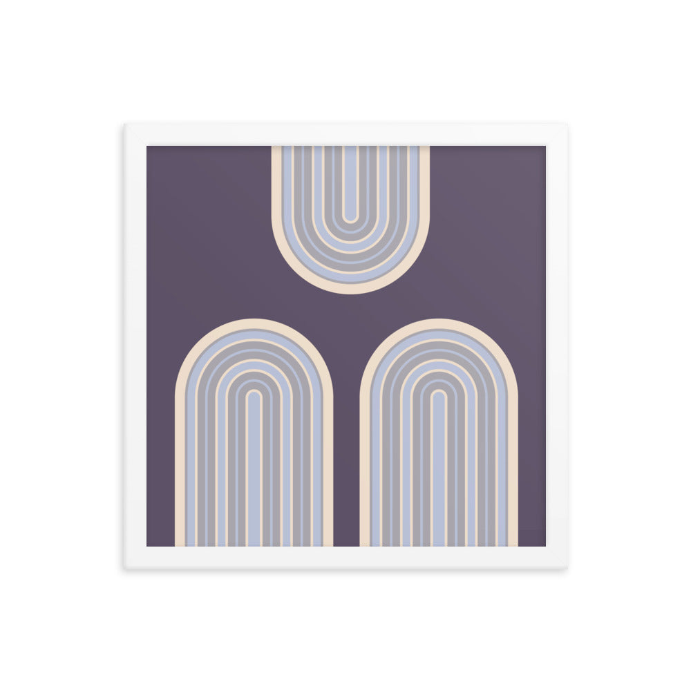 Purple arches framed poster. Purple Simplicity Collection.