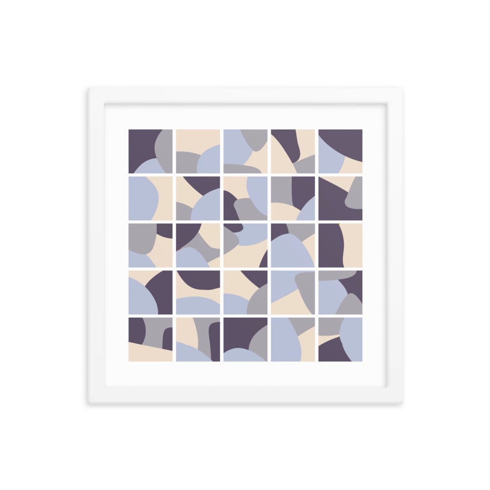Purple Collage Framed poster. Purple Simplicity Collection.