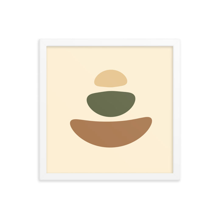 Earth toned mimimalist framed poster. Earth Tones Collection.