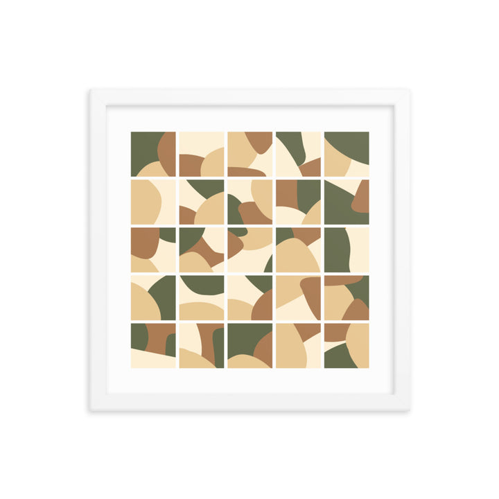 Earth Toned Collage Framed Poster. Earth Tones Collection.