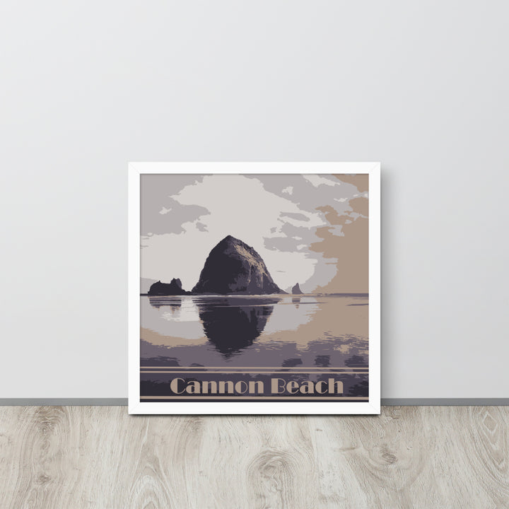 Cannon Beach Framed Travel Poster