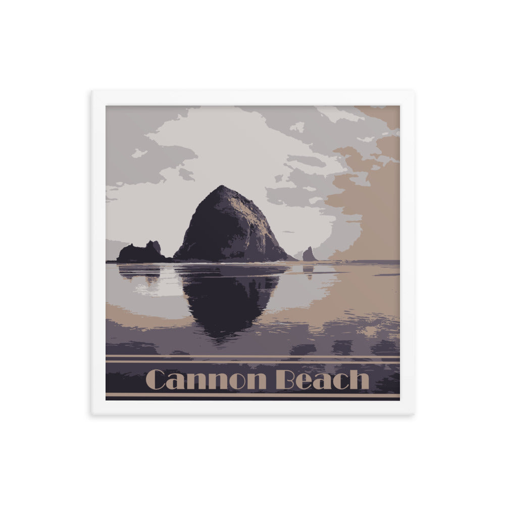 Cannon Beach Framed Travel Poster