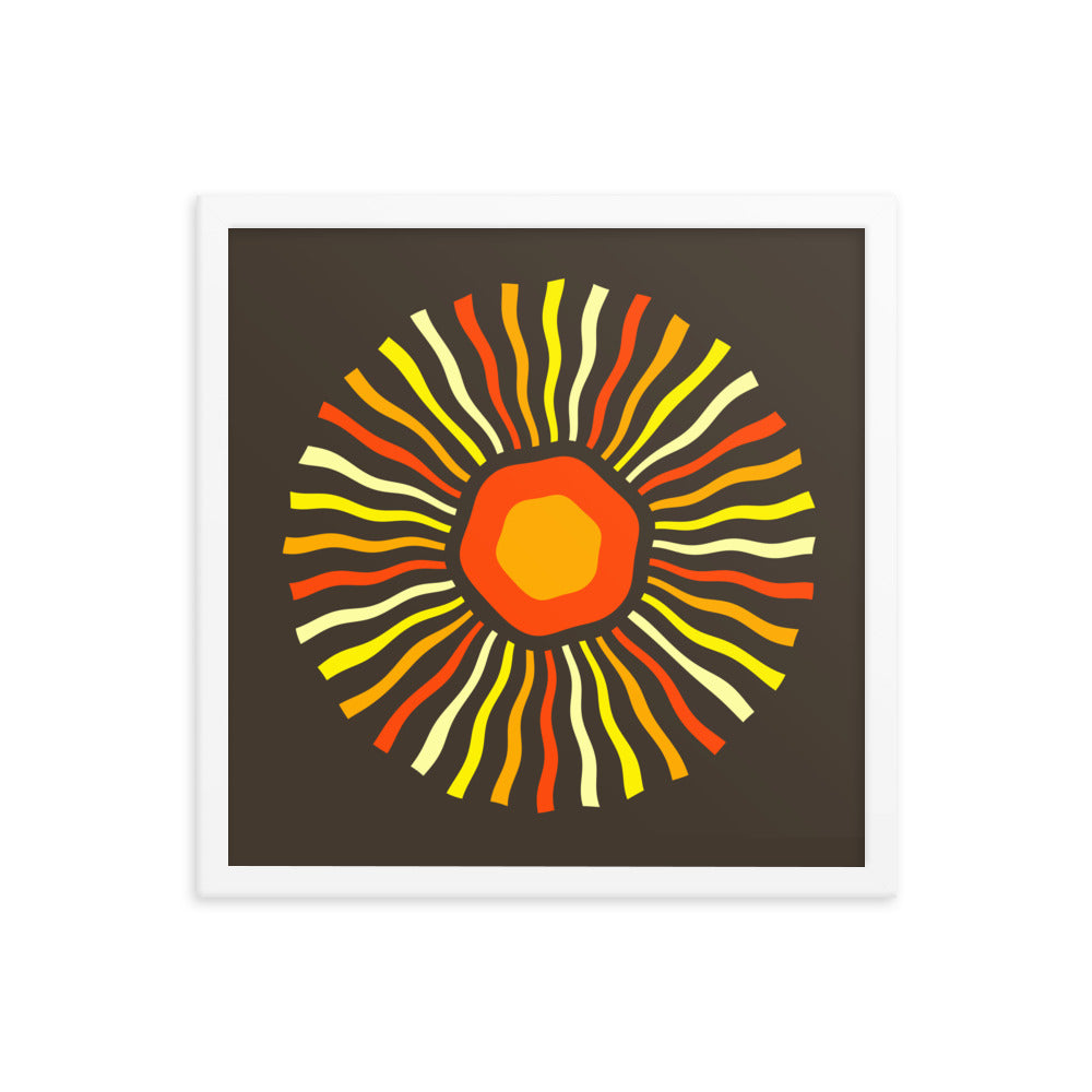Groovy Sun Framed Poster