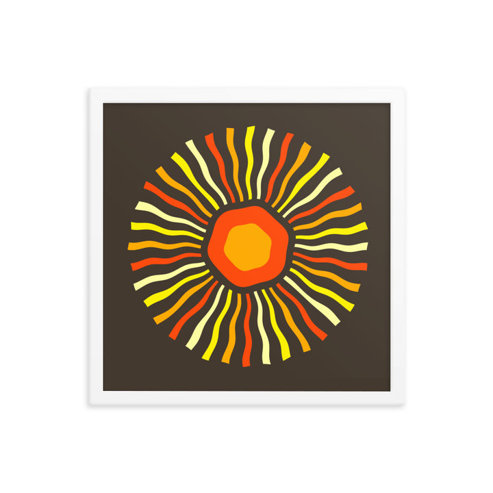 Groovy Sun Framed Poster