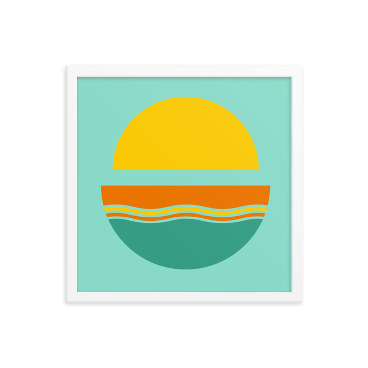 Beach Vibes framed poster. Bright Collection.