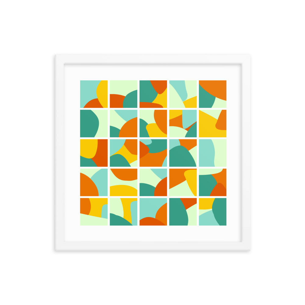 Collage Framed Poster. Bright Collection.
