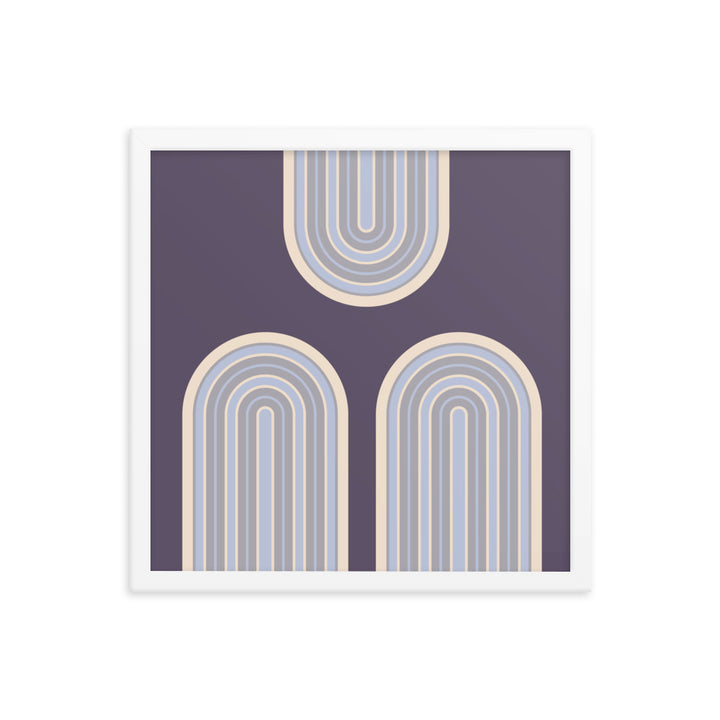 Purple arches framed poster. Purple Simplicity Collection.