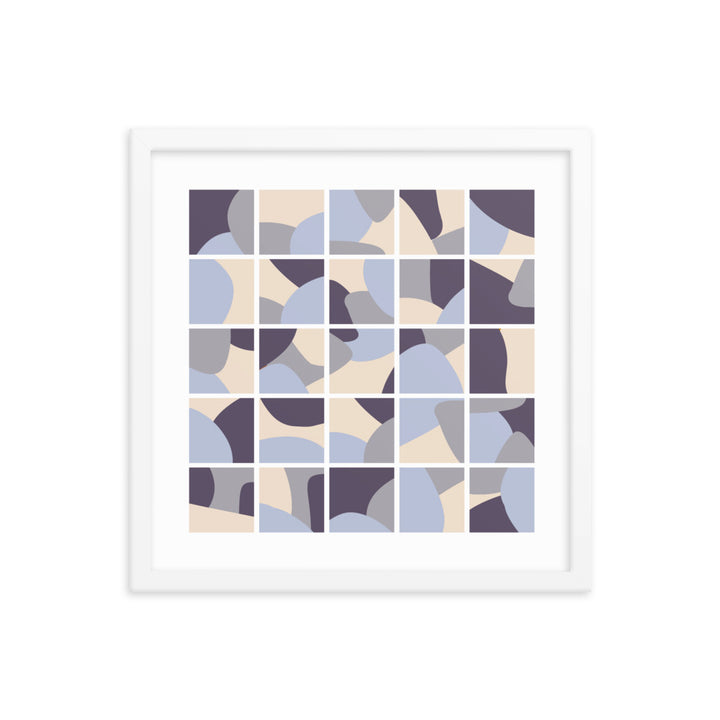 Purple Collage Framed poster. Purple Simplicity Collection.