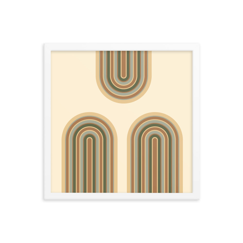 Earth toned arches framed poster. Earth Tones Collection.