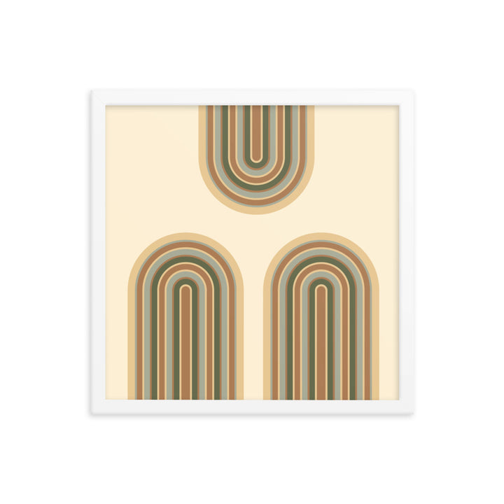 Earth toned arches framed poster. Earth Tones Collection.