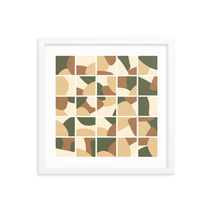 Earth Toned Collage Framed Poster. Earth Tones Collection.