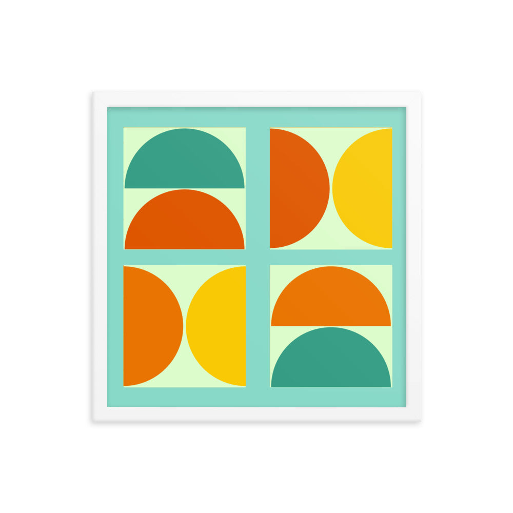 Summer time vibes framed poster. Bright Collection.