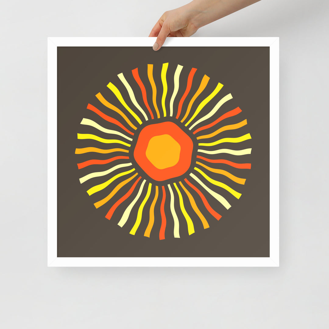 Groovy Sun Framed Poster