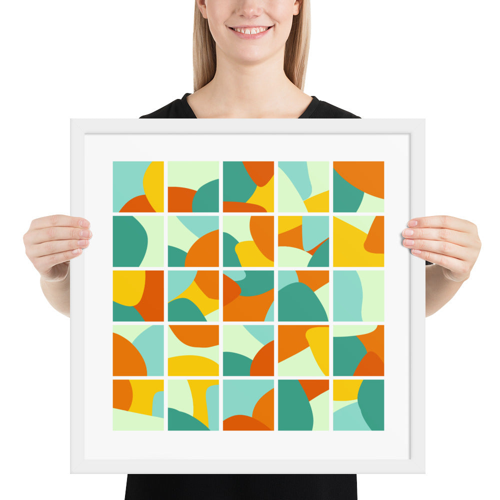 Collage Framed Poster. Bright Collection.