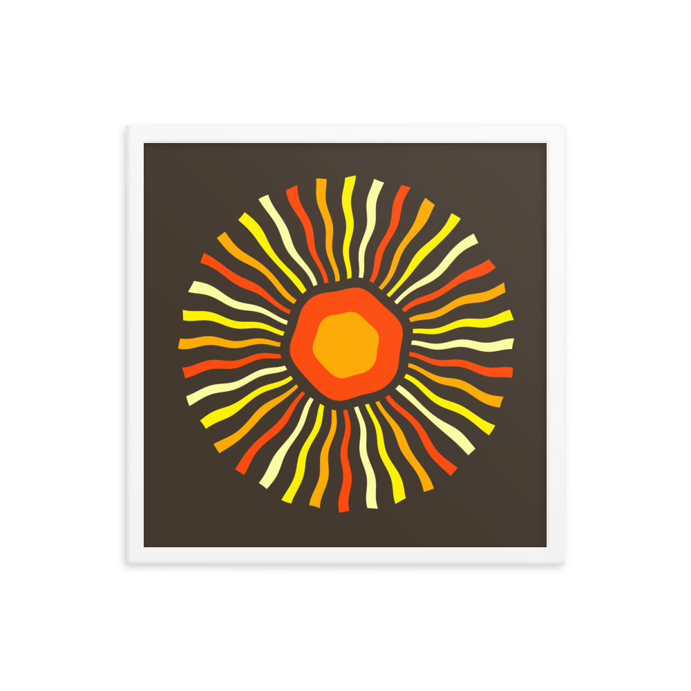 Groovy Sun Framed Poster