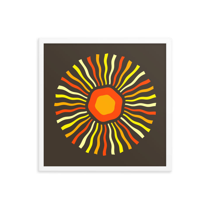 Groovy Sun Framed Poster